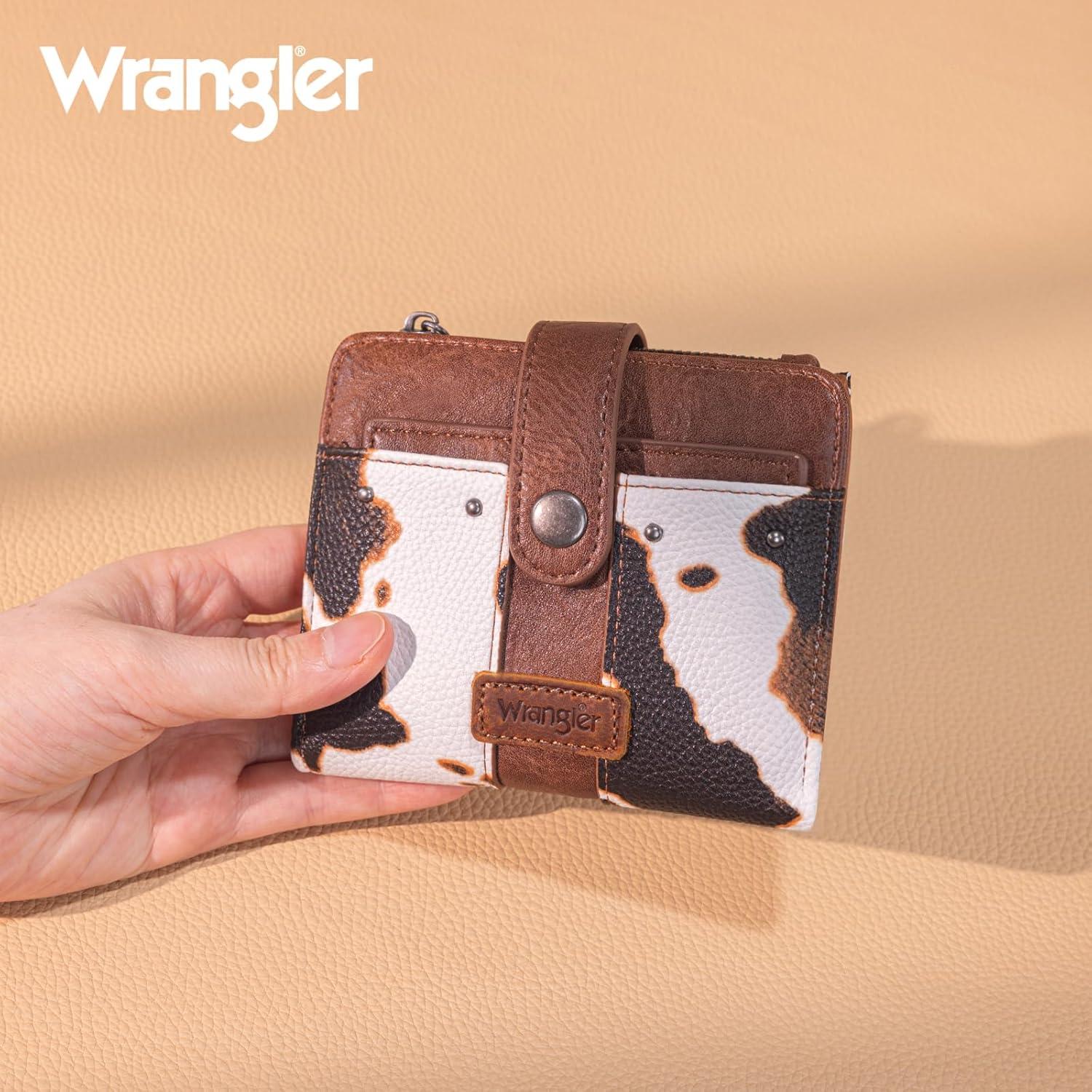 imageMontana West X Wrangler Womens Wallet Small Bifold Wallet Black Wallet for Women Wallets Card Cases ampamp Money Organizers Ladies Female RFID Credit Card Wallets with Removable ID WindowFull CowBrown