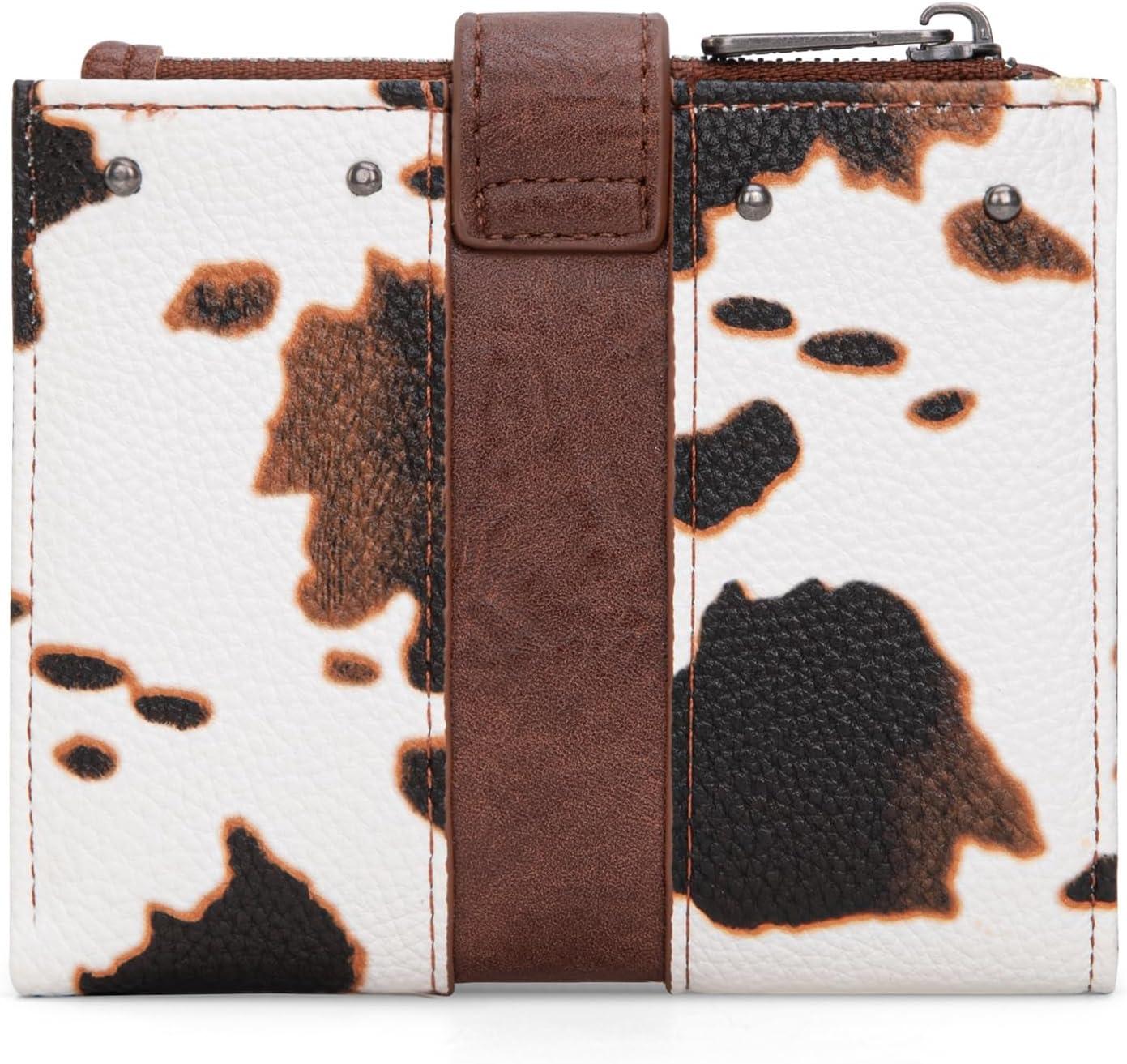 imageMontana West X Wrangler Womens Wallet Small Bifold Wallet Black Wallet for Women Wallets Card Cases ampamp Money Organizers Ladies Female RFID Credit Card Wallets with Removable ID WindowFull CowBrown