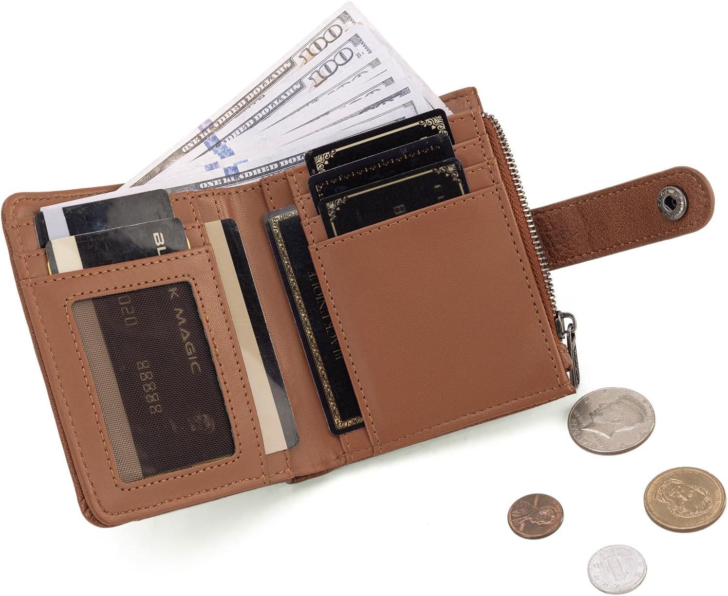 imageMontana West X Wrangler Womens Wallet Small Bifold Wallet Black Wallet for Women Wallets Card Cases ampamp Money Organizers Ladies Female RFID Credit Card Wallets with Removable ID WindowBrown