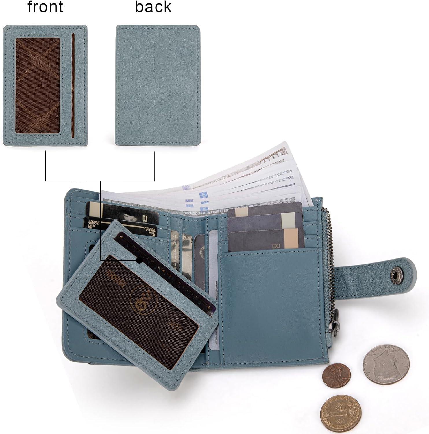 imageMontana West X Wrangler Womens Wallet Small Bifold Wallet Black Wallet for Women Wallets Card Cases ampamp Money Organizers Ladies Female RFID Credit Card Wallets with Removable ID WindowAJeans Blue