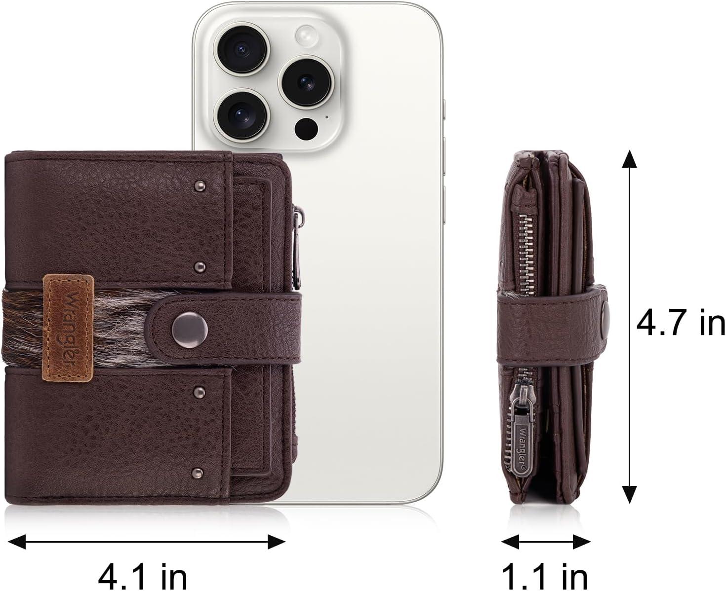 imageMontana West X Wrangler Womens Wallet Small Bifold Wallet Black Wallet for Women Wallets Card Cases ampamp Money Organizers Ladies Female RFID Credit Card Wallets with Removable ID WindowCoffee