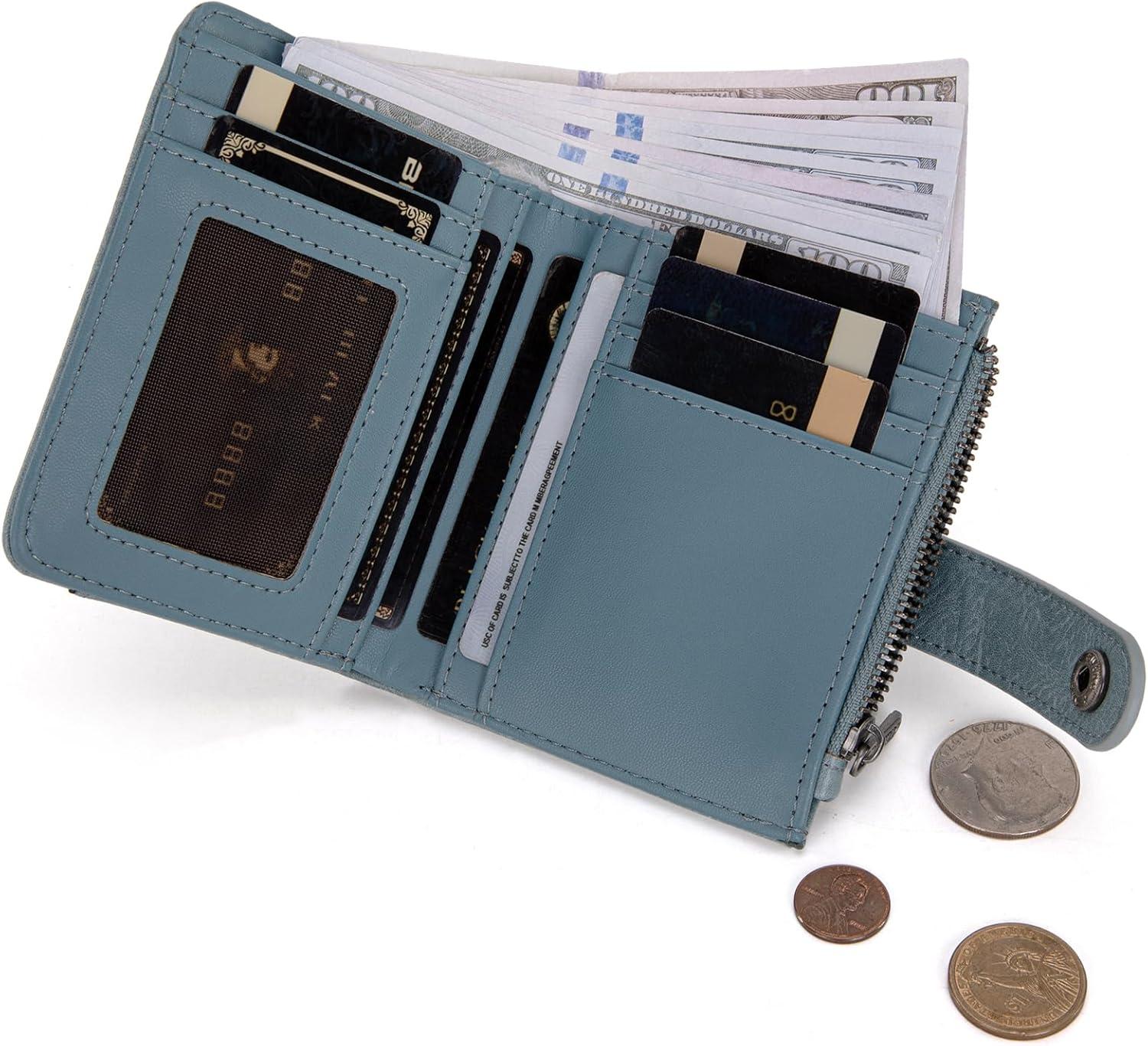 imageMontana West X Wrangler Womens Wallet Small Bifold Wallet Black Wallet for Women Wallets Card Cases ampamp Money Organizers Ladies Female RFID Credit Card Wallets with Removable ID WindowAJeans Blue