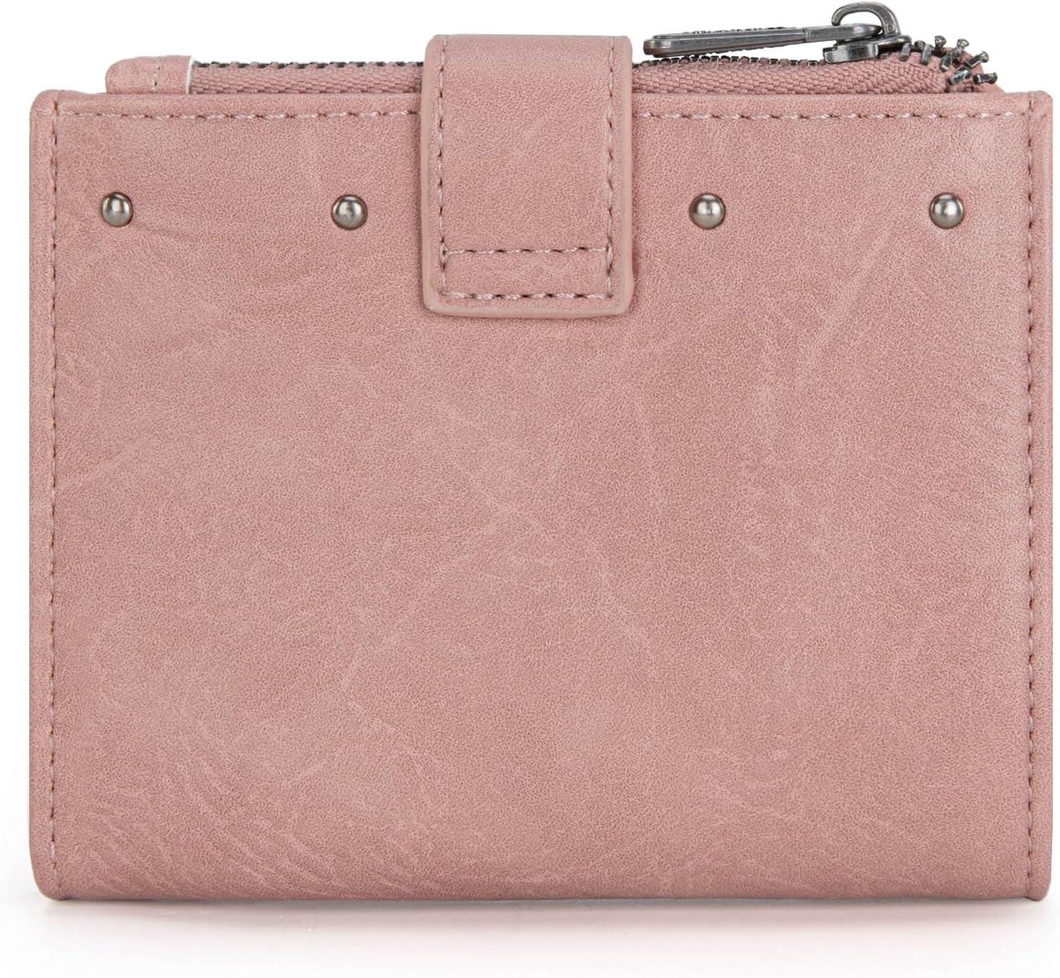 imageMontana West X Wrangler Womens Wallet Small Bifold Wallet Black Wallet for Women Wallets Card Cases ampamp Money Organizers Ladies Female RFID Credit Card Wallets with Removable ID WindowAPink