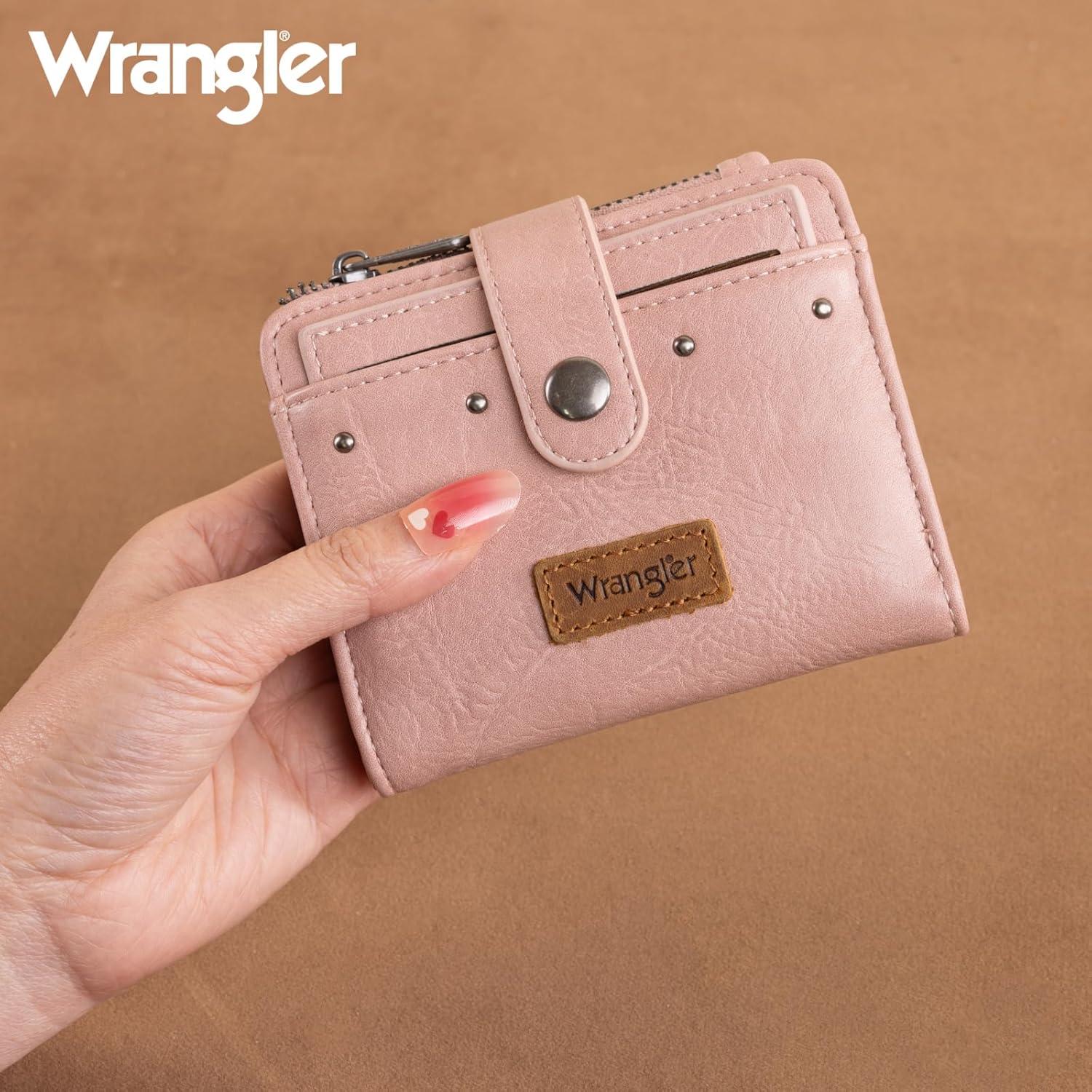 imageMontana West X Wrangler Womens Wallet Small Bifold Wallet Black Wallet for Women Wallets Card Cases ampamp Money Organizers Ladies Female RFID Credit Card Wallets with Removable ID WindowAPink
