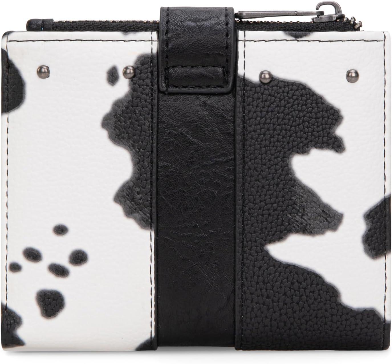 imageMontana West X Wrangler Womens Wallet Small Bifold Wallet Black Wallet for Women Wallets Card Cases ampamp Money Organizers Ladies Female RFID Credit Card Wallets with Removable ID WindowFull CowBlack