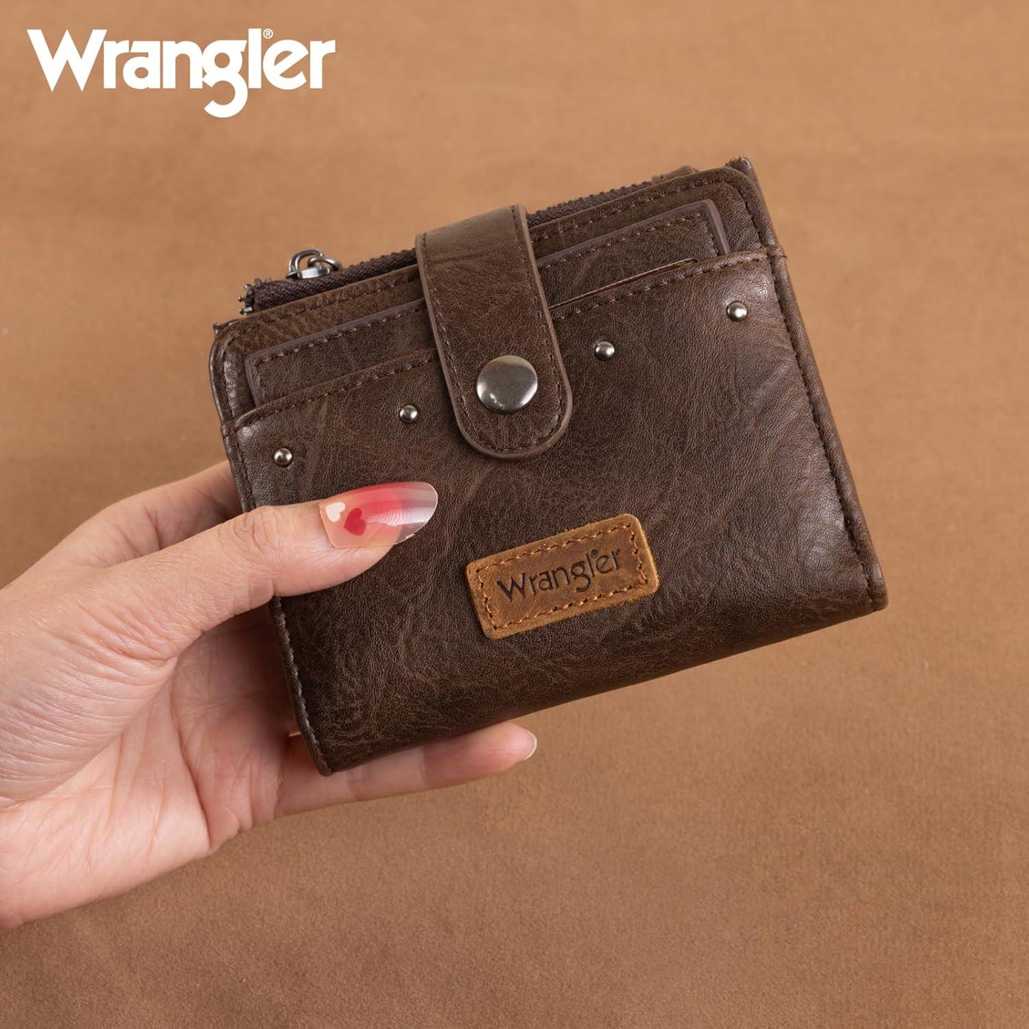 imageMontana West X Wrangler Womens Wallet Small Bifold Wallet Black Wallet for Women Wallets Card Cases ampamp Money Organizers Ladies Female RFID Credit Card Wallets with Removable ID WindowACoffee