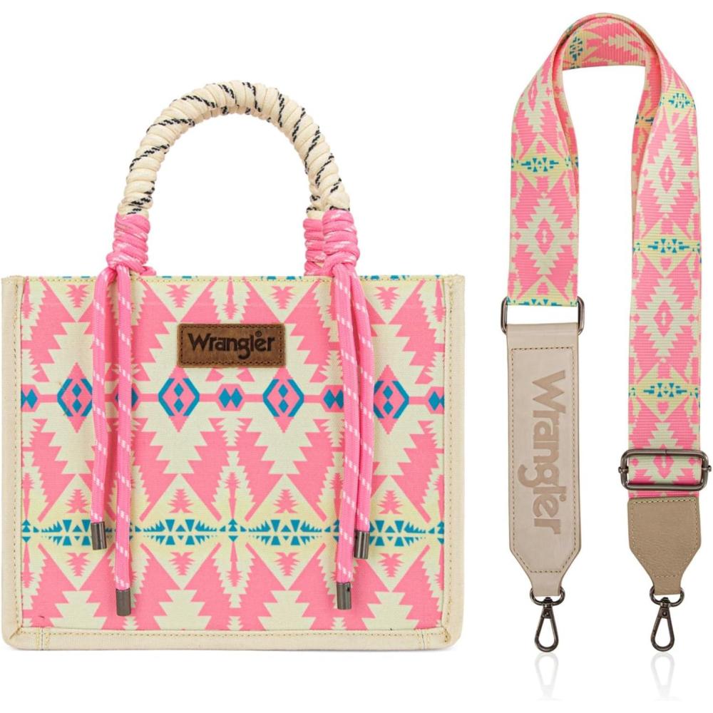 imageMontana West Wrangler Tote Bag Western Satchel Bags for Women with Braided Rope HandlesWide Strappink