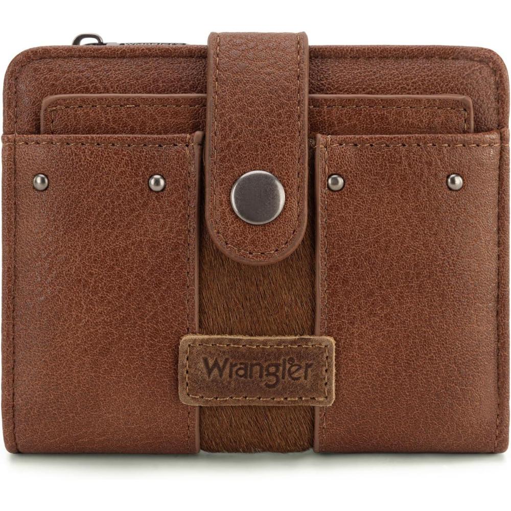 imageMontana West X Wrangler Womens Wallet Small Bifold Wallet Black Wallet for Women Wallets Card Cases ampamp Money Organizers Ladies Female RFID Credit Card Wallets with Removable ID WindowBrown