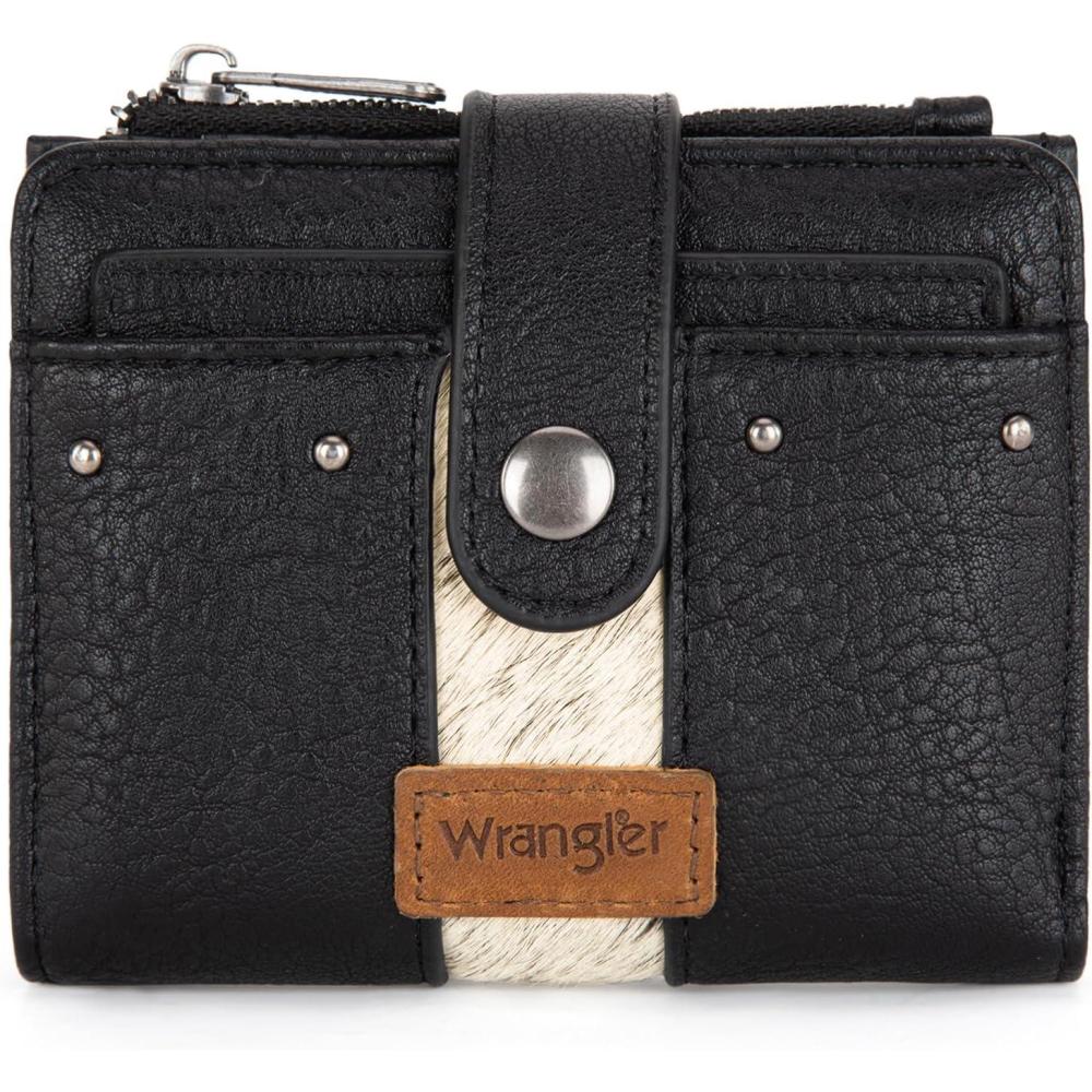 imageMontana West X Wrangler Womens Wallet Small Bifold Wallet Black Wallet for Women Wallets Card Cases ampamp Money Organizers Ladies Female RFID Credit Card Wallets with Removable ID WindowBlack