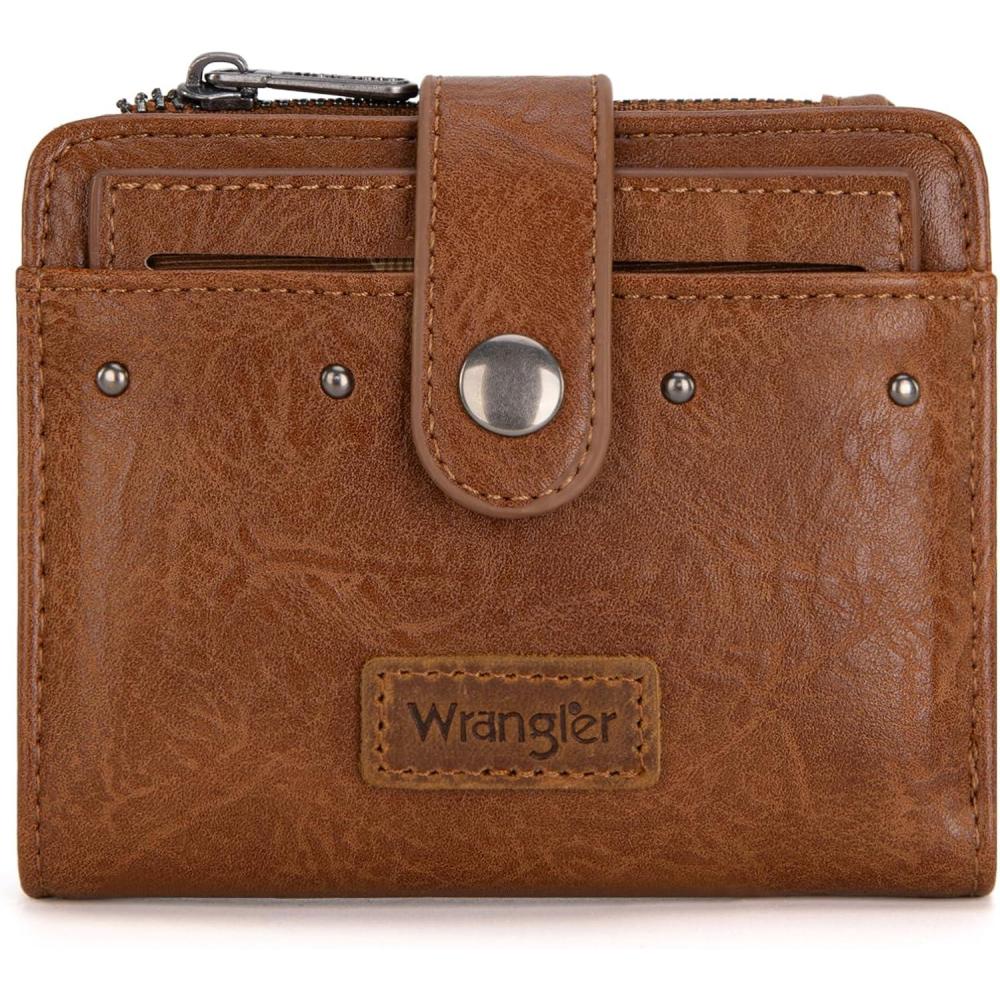 imageMontana West X Wrangler Womens Wallet Small Bifold Wallet Black Wallet for Women Wallets Card Cases ampamp Money Organizers Ladies Female RFID Credit Card Wallets with Removable ID WindowABrown