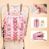 imageMontana West Wrangler Callie Diaper Bag Backpack with Pacifier Case Crossbody Bottle Bag and Stroller Straps Western Pattern Multifunction Baby Travel Bag Set WG22159110TN3pcspink