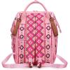 imageMontana West Wrangler Callie Diaper Bag Backpack with Pacifier Case Crossbody Bottle Bag and Stroller Straps Western Pattern Multifunction Baby Travel Bag Set WG22159110TN3pcspink