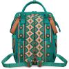 imageMontana West Wrangler Callie Diaper Bag Backpack with Pacifier Case Crossbody Bottle Bag and Stroller Straps Western Pattern Multifunction Baby Travel Bag Set WG22159110TN3pcsturquoise