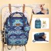 imageMontana West Wrangler Callie Diaper Bag Backpack with Pacifier Case Crossbody Bottle Bag and Stroller Straps Western Pattern Multifunction Baby Travel Bag Set WG22159110TN3pcsnavy