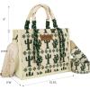 imageMontana West Wrangler Tote Bag Western Satchel Bags for Women with Braided Rope HandlesWide Strapbeige