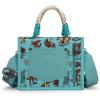 imageMontana West Wrangler Tote Bag Western Satchel Bags for Women with Braided Rope HandlesWide Strapcowgirl Calaite
