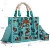 imageMontana West Wrangler Tote Bag Western Satchel Bags for Women with Braided Rope HandlesWide Strapcowgirl Calaite