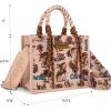 imageMontana West Wrangler Tote Bag Western Satchel Bags for Women with Braided Rope HandlesWide Strapcowgirl Pink
