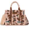 imageMontana West Wrangler Tote Bag Western Satchel Bags for Women with Braided Rope HandlesWide Strapcowgirl Pink