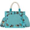 imageMontana West Wrangler Tote Bag Western Satchel Bags for Women with Braided Rope HandlesWide Strapcowgirl Turquoise