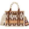 imageMontana West Wrangler Tote Bag Western Satchel Bags for Women with Braided Rope HandlesWide Strapkhaki