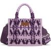 imageMontana West Wrangler Tote Bag Western Satchel Bags for Women with Braided Rope HandlesWide Strappurple