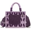 imageMontana West Wrangler Tote Bag Western Satchel Bags for Women with Braided Rope HandlesWide Strappurple