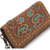 imageMontana West Wristlet Wallets for Women Western Trifold Wallet Purse with Card Holder MW1340W002BRBrown