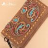 imageMontana West Wristlet Wallets for Women Western Trifold Wallet Purse with Card Holder MW1340W002BRBrown
