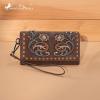 imageMontana West Wristlet Wallets for Women Western Trifold Wallet Purse with Card Holder MW1340W002BRCoffee