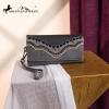 imageMontana West Wristlet Wallets for Women Western Trifold Wallet Purse with Card Holder MW1340W002BREmbossedBlack
