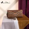 imageMontana West Wristlet Wallets for Women Western Trifold Wallet Purse with Card Holder MW1340W002BREmbossedBrown