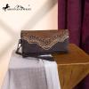 imageMontana West Wristlet Wallets for Women Western Trifold Wallet Purse with Card Holder MW1340W002BREmbossedCoffee