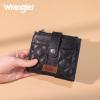 imageMontana West X Wrangler Womens Wallet Small Bifold Wallet Black Wallet for Women Wallets Card Cases ampamp Money Organizers Ladies Female RFID Credit Card Wallets with Removable ID WindowQuilted  Black