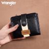 imageMontana West X Wrangler Womens Wallet Small Bifold Wallet Black Wallet for Women Wallets Card Cases ampamp Money Organizers Ladies Female RFID Credit Card Wallets with Removable ID WindowBlack
