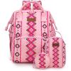 imageMontana West Wrangler Callie Diaper Bag Backpack with Pacifier Case Crossbody Bottle Bag and Stroller Straps Western Pattern Multifunction Baby Travel Bag Set WG22159110TN3pcspink