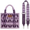 imageMontana West Wrangler Tote Bag Western Satchel Bags for Women with Braided Rope HandlesWide Strappurple