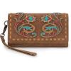 imageMontana West Wristlet Wallets for Women Western Trifold Wallet Purse with Card Holder MW1340W002BRBrown