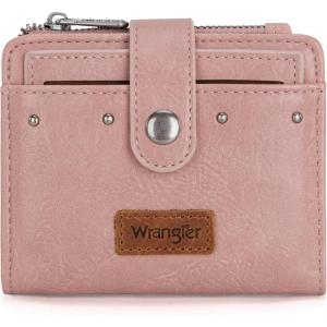 imageMontana West X Wrangler Womens Wallet Small Bifold Wallet Black Wallet for Women Wallets Card Cases ampamp Money Organizers Ladies Female RFID Credit Card Wallets with Removable ID WindowAPink