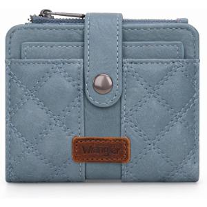 imageMontana West X Wrangler Womens Wallet Small Bifold Wallet Black Wallet for Women Wallets Card Cases ampamp Money Organizers Ladies Female RFID Credit Card Wallets with Removable ID WindowQuilted  Jeans Blue