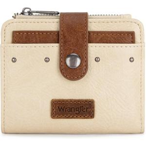 imageMontana West X Wrangler Womens Wallet Small Bifold Wallet Black Wallet for Women Wallets Card Cases ampamp Money Organizers Ladies Female RFID Credit Card Wallets with Removable ID WindowBeigeBrown