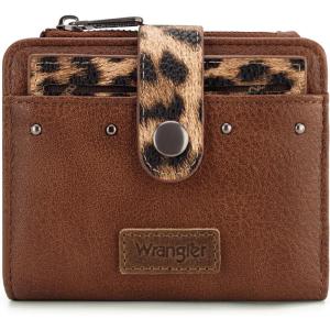 imageMontana West X Wrangler Womens Wallet Small Bifold Wallet Black Wallet for Women Wallets Card Cases ampamp Money Organizers Ladies Female RFID Credit Card Wallets with Removable ID WindowLeopardNatural