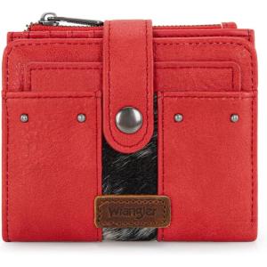 imageMontana West X Wrangler Womens Wallet Small Bifold Wallet Black Wallet for Women Wallets Card Cases ampamp Money Organizers Ladies Female RFID Credit Card Wallets with Removable ID WindowRed