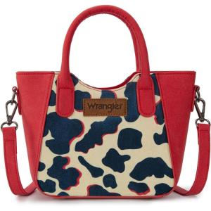 imageWrangler Small Crossbody Bags for Women Designer TopHandle Crossbody HandbagCow Printred