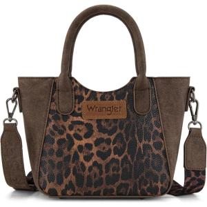 imageWrangler Small Crossbody Bags for Women Designer TopHandle Crossbody HandbagLeopardcoffee