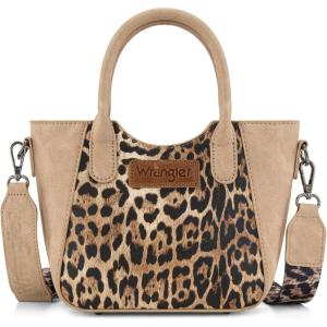imageWrangler Small Crossbody Bags for Women Designer TopHandle Crossbody HandbagLeopardtan