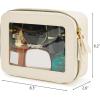 imageMontana West X Wrangler Clear Makeup Bag Travel Cosmetic Bag Portable Make Up Toiletry Organizer for Women BlackLarge Beige
