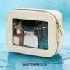 imageMontana West X Wrangler Clear Makeup Bag Travel Cosmetic Bag Portable Make Up Toiletry Organizer for Women BlackLarge Beige