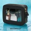 imageMontana West X Wrangler Clear Makeup Bag Travel Cosmetic Bag Portable Make Up Toiletry Organizer for Women BlackLarge Black