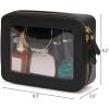 imageMontana West X Wrangler Clear Makeup Bag Travel Cosmetic Bag Portable Make Up Toiletry Organizer for Women BlackLarge Black